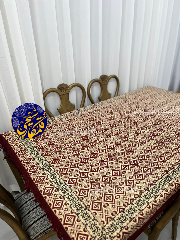 رومیزی چاپ قلمکار شیخی سایز ۱۳۵ در ۲۰۰ طرح گلیم