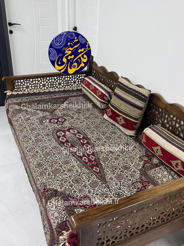 رومیزی چاپ قلمکار شیخی سایز ۱۳۵ در ۲۰۰ طرح سرو