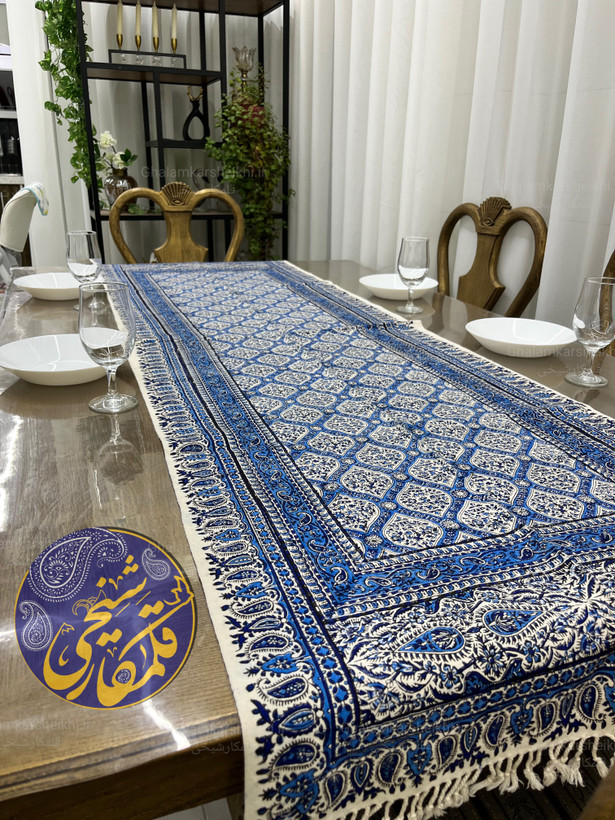 رانر قلمکار طرح سقف مسجد شیخ لطفالله 200×60 | رانر سنتی اصفهان | قلمکار شیخی