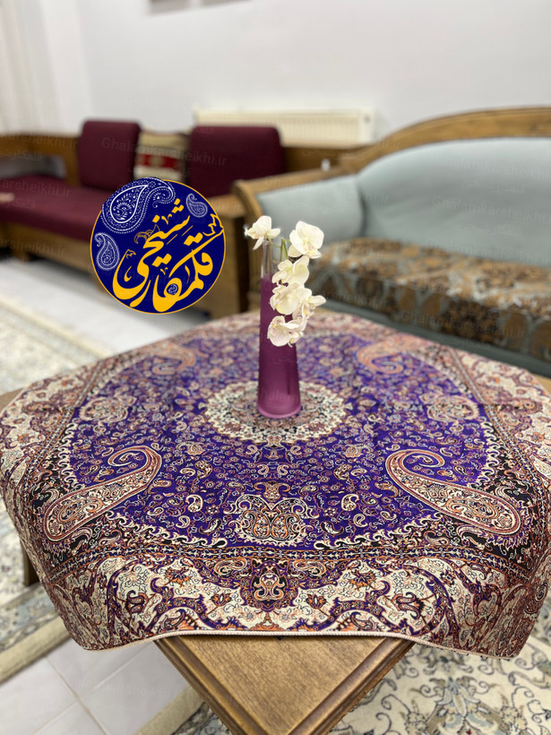 ترمه ۵تیکه ابریشمی درجه یک، طرح لچکترنج و بتهجقه