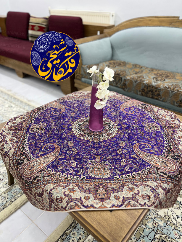 ترمه ۵تیکه ابریشمی درجه یک، طرح لچکترنج و بتهجقه